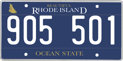 RI license plate 905501