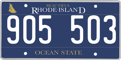 RI license plate 905503