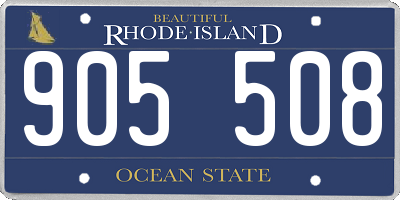 RI license plate 905508