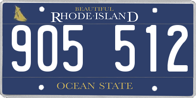 RI license plate 905512