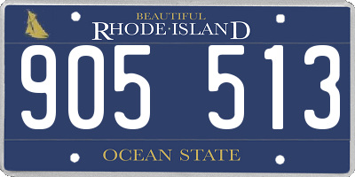 RI license plate 905513