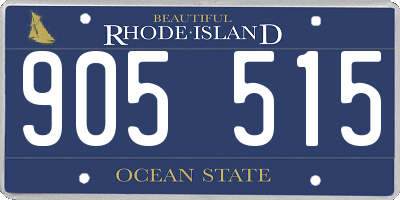 RI license plate 905515