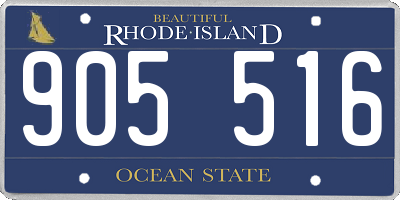 RI license plate 905516