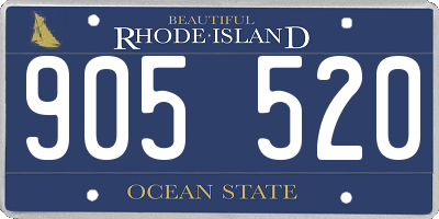 RI license plate 905520