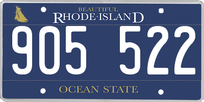 RI license plate 905522