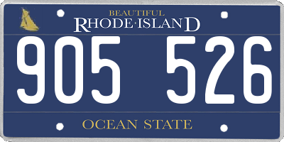 RI license plate 905526