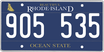 RI license plate 905535