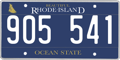 RI license plate 905541