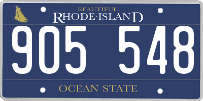 RI license plate 905548