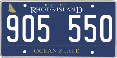 RI license plate 905550