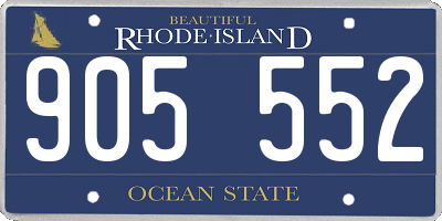 RI license plate 905552