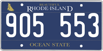 RI license plate 905553