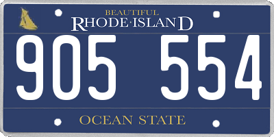 RI license plate 905554