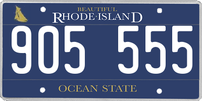 RI license plate 905555