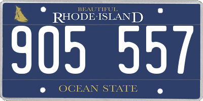 RI license plate 905557