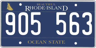 RI license plate 905563