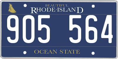 RI license plate 905564