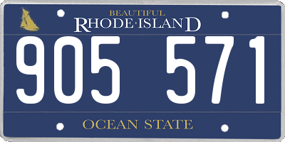 RI license plate 905571