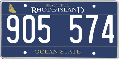 RI license plate 905574