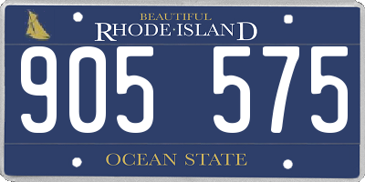 RI license plate 905575