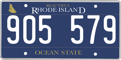 RI license plate 905579