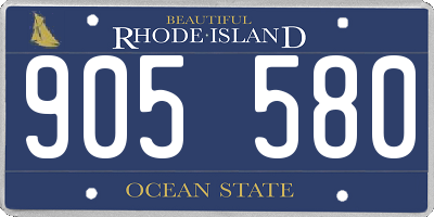 RI license plate 905580