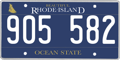 RI license plate 905582