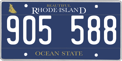 RI license plate 905588