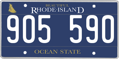 RI license plate 905590
