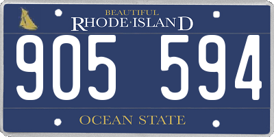 RI license plate 905594