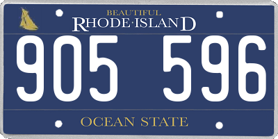 RI license plate 905596