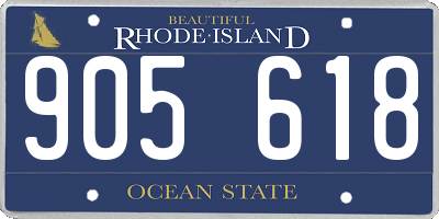 RI license plate 905618