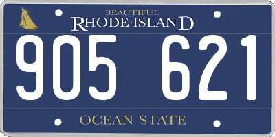 RI license plate 905621