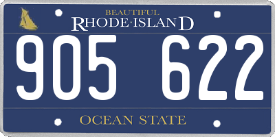 RI license plate 905622