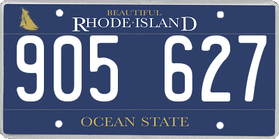 RI license plate 905627