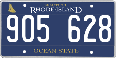 RI license plate 905628