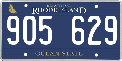 RI license plate 905629
