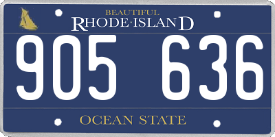 RI license plate 905636
