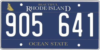 RI license plate 905641