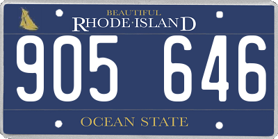RI license plate 905646