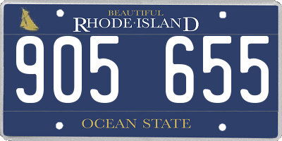 RI license plate 905655