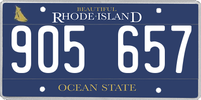 RI license plate 905657