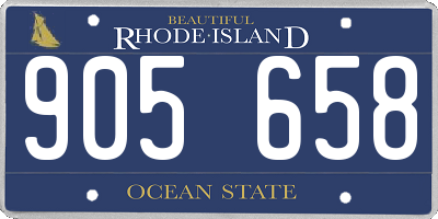 RI license plate 905658