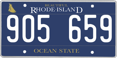 RI license plate 905659