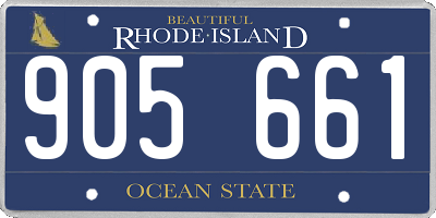 RI license plate 905661