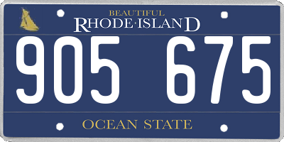 RI license plate 905675