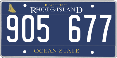 RI license plate 905677