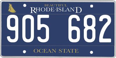 RI license plate 905682