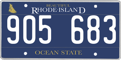 RI license plate 905683