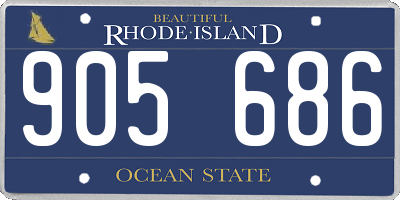RI license plate 905686